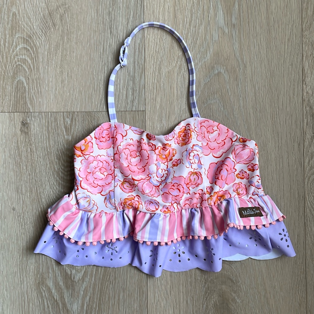 Matilda Jane Girls Ruffle Floral Bathing Suit Top